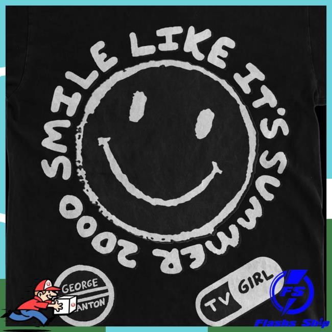 Tv Girl Merch Store White On Black Summer 2000 Tee