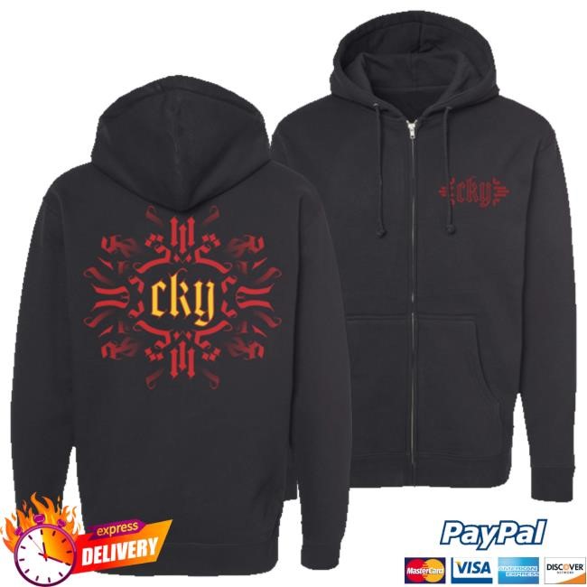 Cky Store Merch Script Zip-Up Crewneck Sweatshirt