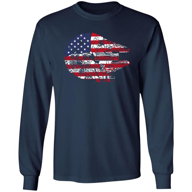 The American Flag Star Wars Millennium Falcon Us Space Force Shirt Ford Of July Independence Day 2022 Mark Hamill