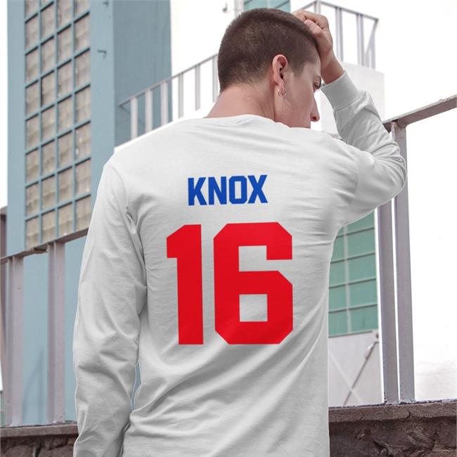 Tommy Sweeney Wearing Long Live Luke Knox 16 Tee Shirt Bills Players