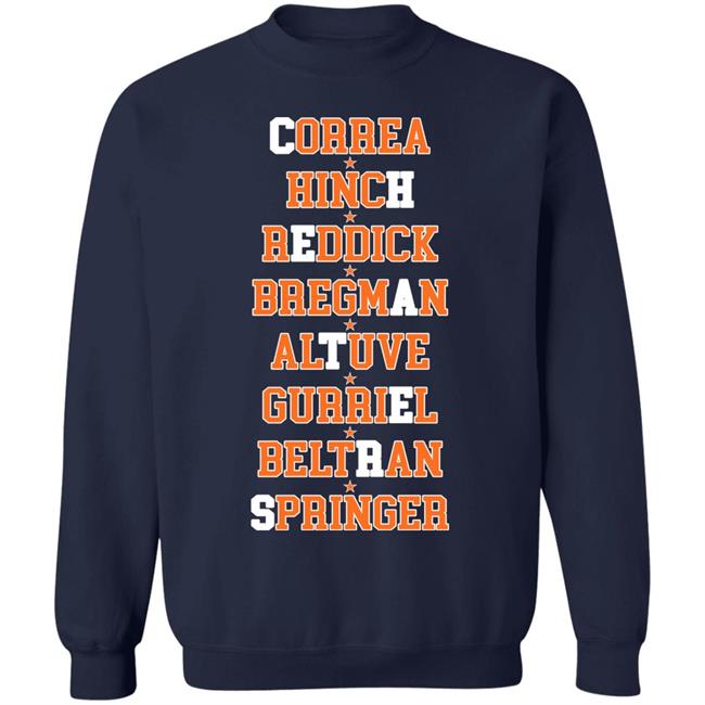 Correa Hinch Reddick Bregman Altuve Gurriel Beltran Springer Shirt Julio Urías Correa Hinch Reddick Bregman Altuve Gurriel Beltran Springer Shirt Julio Urías