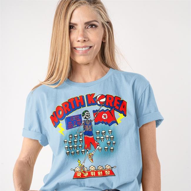 Shirts That Go Hard Store North Korea Skeletons Playing Basketball Shirt