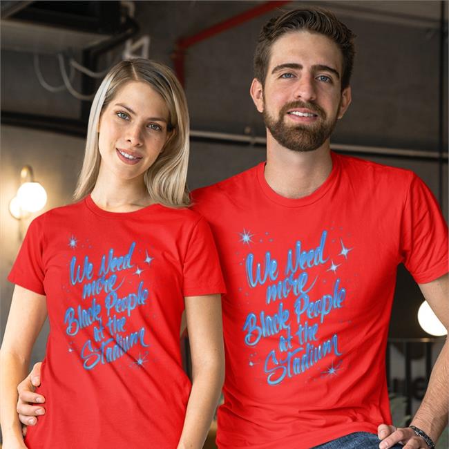 Mookie Betts Wearing We Need More Black People At The Stadium Shirts
