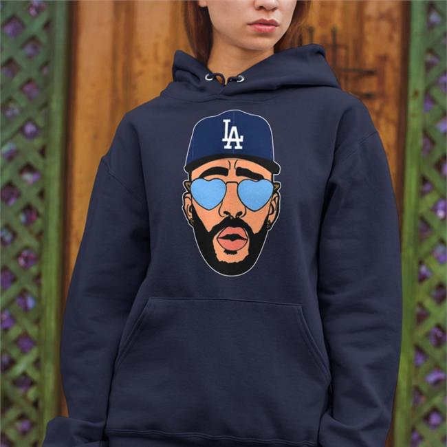 Bad Bunny Dodgers Long Sleeve Tee Shirt Los Angeles Dodgers