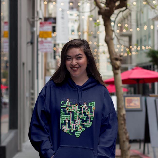 Ohio Map Royal Hoodie