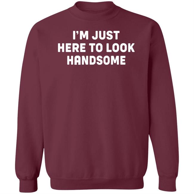 I'm Just Here To Look Handsome Shirt Hoodie Sweatshirt I'm Just Here To Look Handsome Shirt Hoodie Sweatshirt