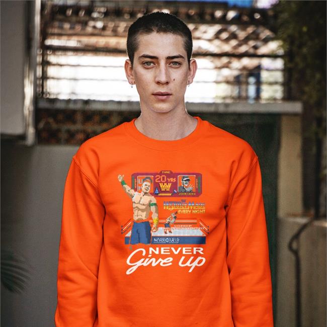 20 Years Never Give Up Authentic Sweatshirt