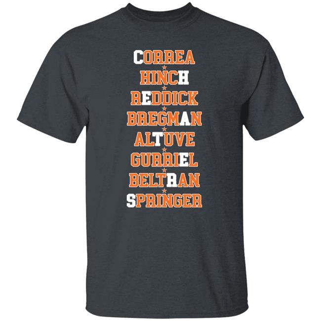 Correa Hinch Reddick Bregman Altuve Gurriel Beltran Springer Shirt Julio Urías Correa Hinch Reddick Bregman Altuve Gurriel Beltran Springer Shirt Julio Urías