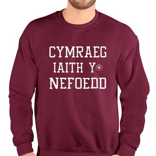Cymraeg Iaith Y Nefoedd Hoodie