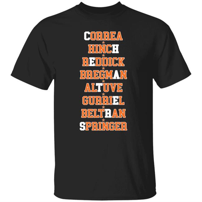 Correa Hinch Reddick Bregman Altuve Gurriel Beltran Springer Shirt Julio Urías Correa Hinch Reddick Bregman Altuve Gurriel Beltran Springer Shirt Julio Urías
