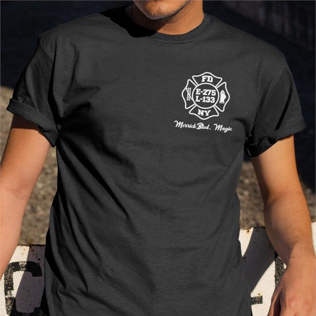 Jon Stewart Fdny E-275 L-Merrick Blvd Magie T Shirt
