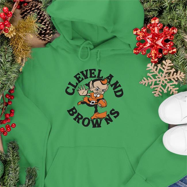 Homage Merch Moreforyoucleveland Cleveland Browns Brownie Stiff Arm Shirt Cleveland Browns Brownie Stiff Arm Shirt Homage Merch Moreforyoucleveland