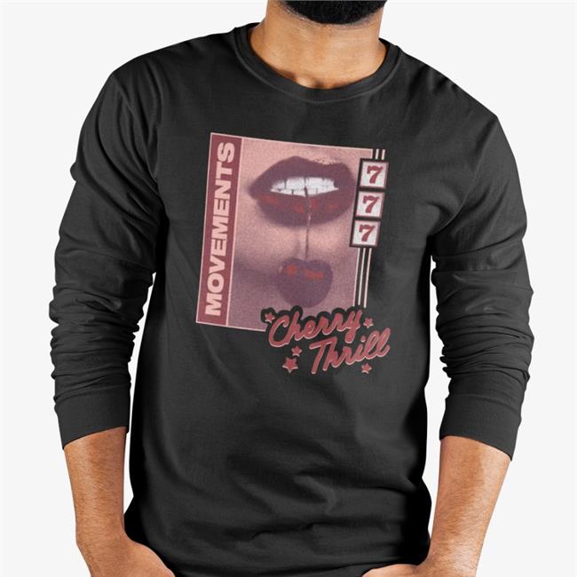 Movements Cherry Thrill Hoodie Sweatshirt Black Movements Merch Cherry Thrill Shirt
