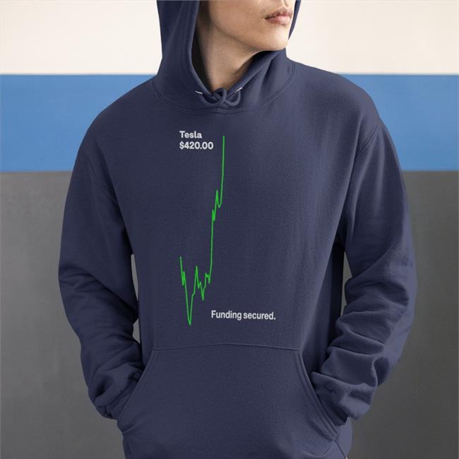 Tesla $42000 Funding Secured Shirt Black Vincentyu.Eth