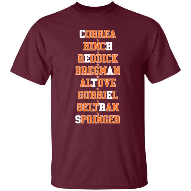 Correa Hinch Reddick Bregman Altuve Gurriel Beltran Springer Shirt Julio Urías Correa Hinch Reddick Bregman Altuve Gurriel Beltran Springer Shirt Julio Urías
