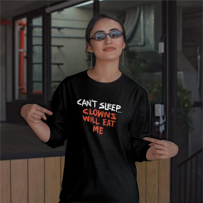 Weird Thrift Store Shirts Can't Sleep Clowns Will Eat Me Hoodie