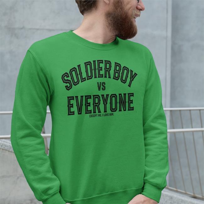 Jensen Ackles Soldier Boy Vs Everyone Except Me I Love Him Sweatshirt