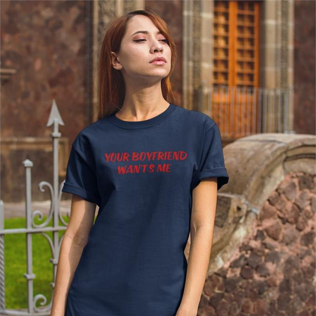Tobey Maguire Wearing Your Boyfriend Wants Me Tee