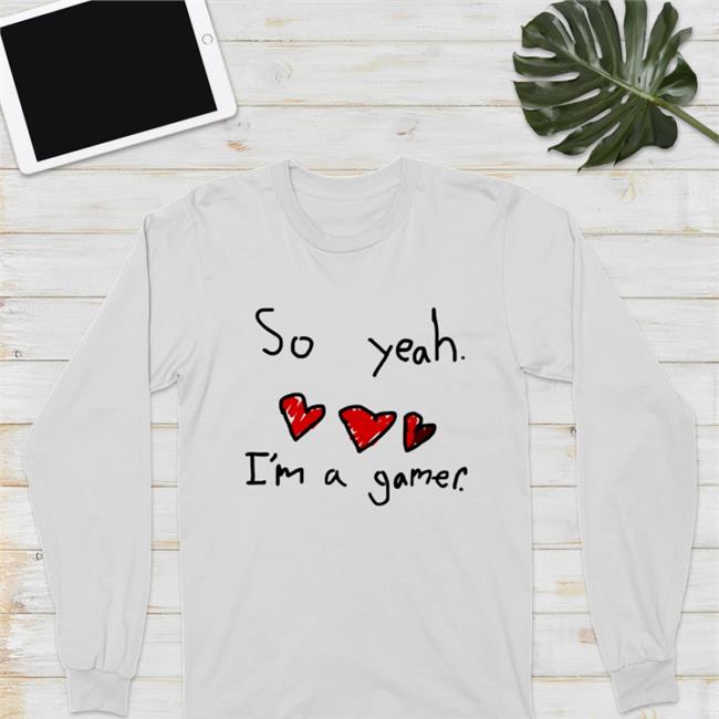 Charlie So Yeah I'm A Gamer Tee White