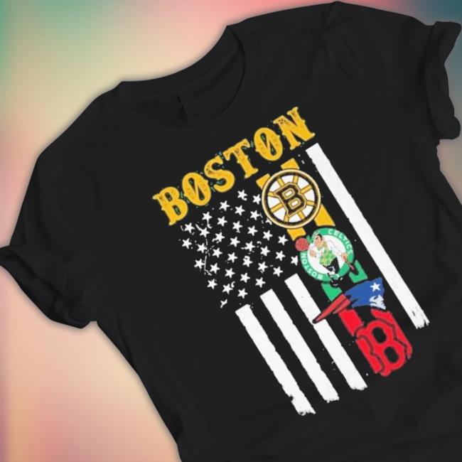 Boston City Of Champion American Flag Shirt