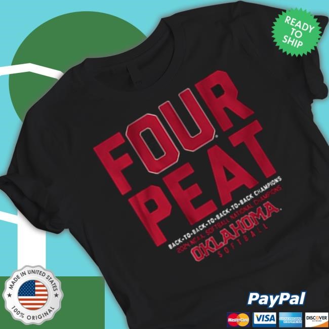 Original Back To Back To Back To Back Four-Peat Ncaa Softball National Champions Oklahoma Sooners Long Sleeve T Shirt