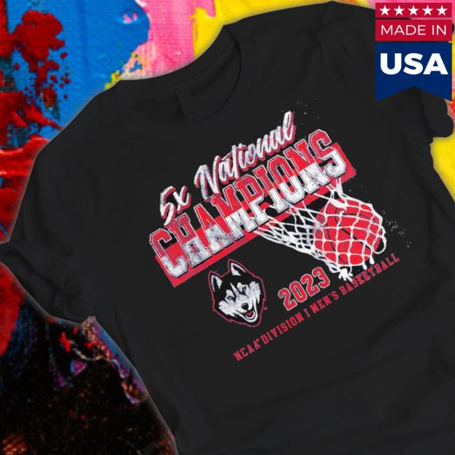 Uconn Huskies Ncaa Men’S Basketball Five-Time National Champions shirt