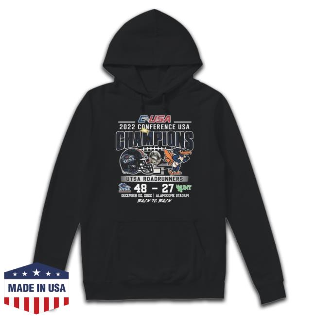 Utsa Roadrunners 2022 Conference Usa Champions 48-27 T- shirt