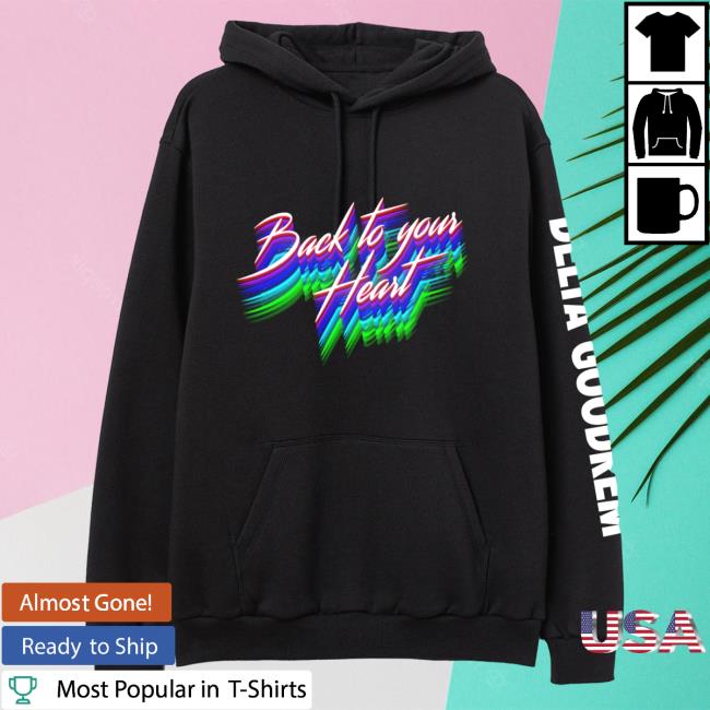 Official Merch Bar Delta Goodrem Back To Your Heart Pullover Hoodie Black MerchBar