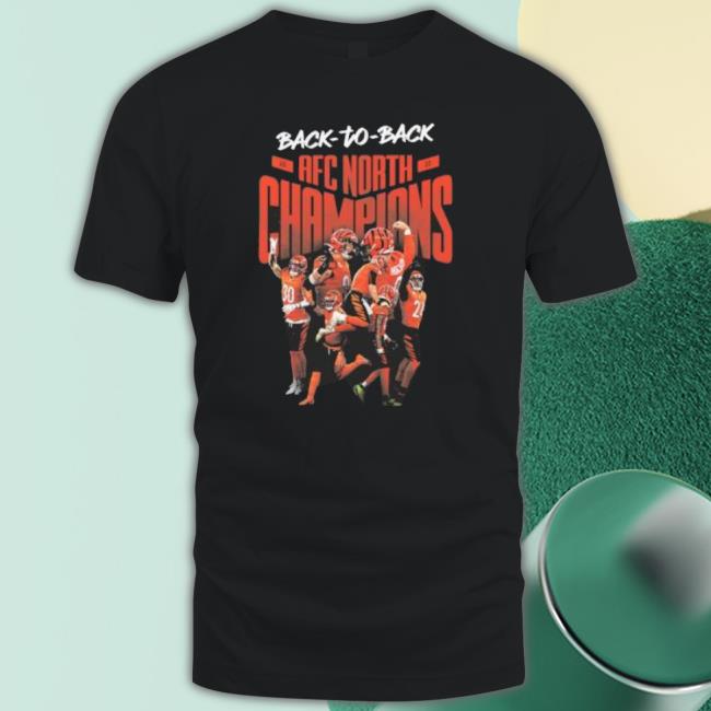 Cincinnati Bengals Team Back To Back Afc North Champions 2022 Tee