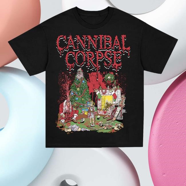 Cannibal Corpse Cannibal Christmas Chaos 2 Crewneck Sweatshirt Cannibal Corpse Merch Store
