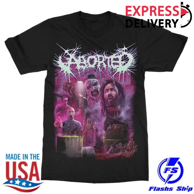 Official Indiemerchstore Merch Aborted Terrifier t-shirt, hoodie, tank top, sweater and long sleeve t-shirt