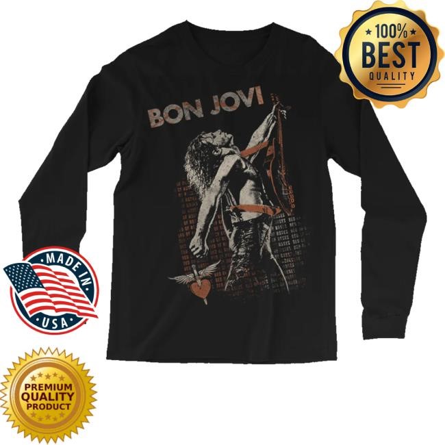Bonjovi Merch Shop Store Official Limited Bed Of Roses Sweatshirt