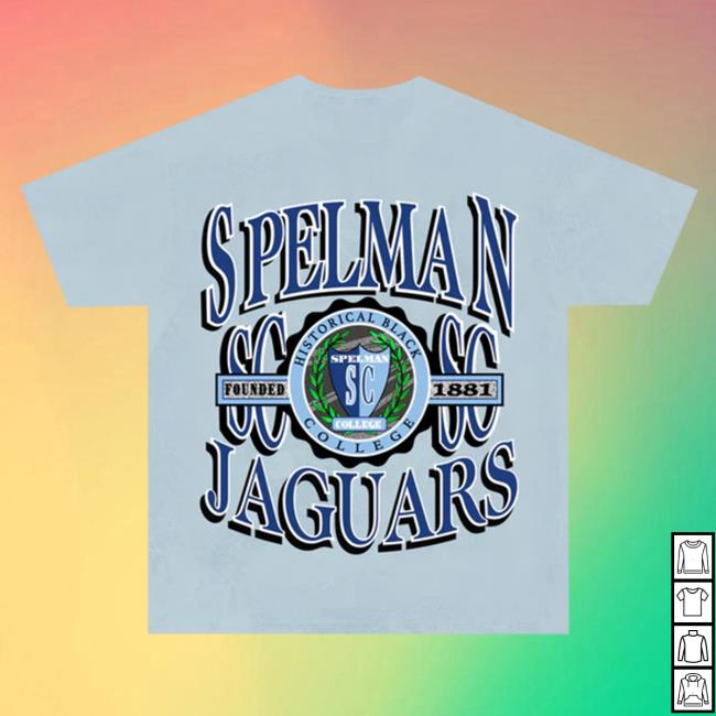 Official Black College Union Spelman Retro 90S Crest T-Shirt Chambray [SC]
