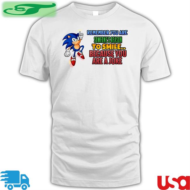 Sonic Remember You Are Someone's Reason To Smile Because You Are A Joke Tee Shirt