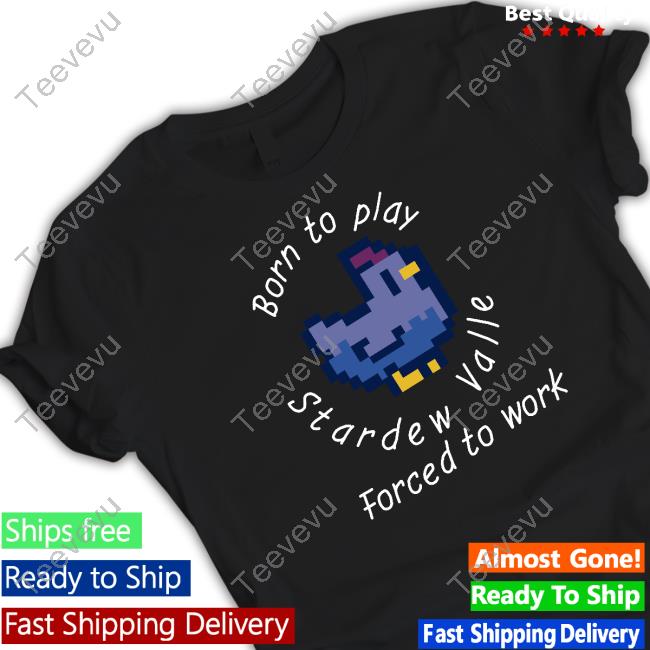 Astitchingwitch Born To Play Stardew Valley Forced To Work Blue Version Sweatshirt