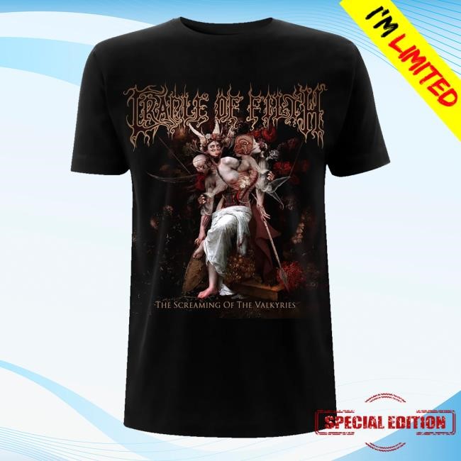 Night Shift Merch Cradle Of Filth - The Screaming Of The Valkyres Shirt