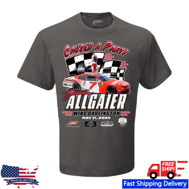 Official Justin Allgaier #7 2024 Darlington Spring Race Win New Shirt Jrnation Shop