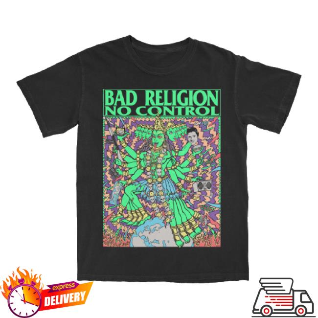 Original Bad Religion Merch Store No Control Kozik Hoodie Sweatshirt (Black) Badreligion Shop