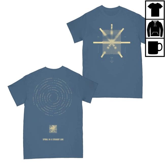 Touché Amore Merch Spiral Tour Tee Shirt Indigo Blue