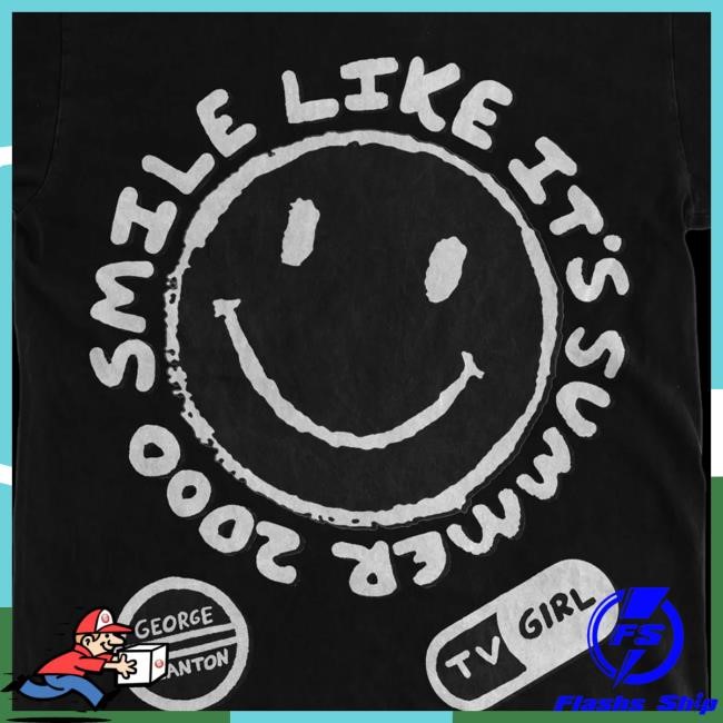 Tv Girl Merch Store White On Black Summer 2000 T-Shirt