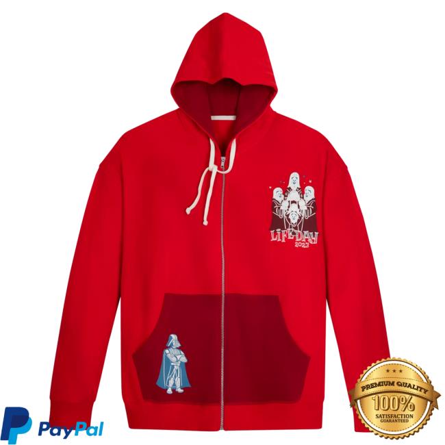 Official Shop Disney Merch Store Star Wars Life Day 2023 Zip Pull Over Hoodie Shopdisney Appare Clothing