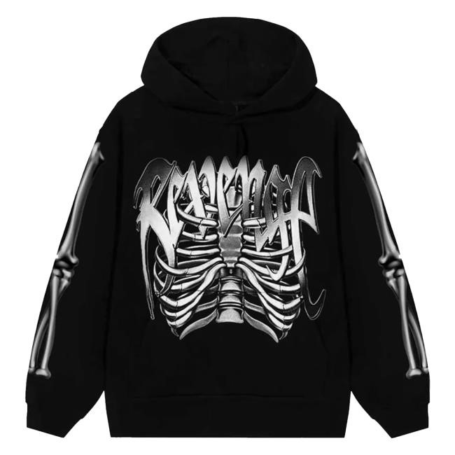Revenge Store Merch Chrome Skeleton Long Sleeve Shirt