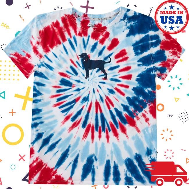The Black Dog Merch Ladies Liberty Tie Dye Short Sleeve Crewneck Sweatshirt