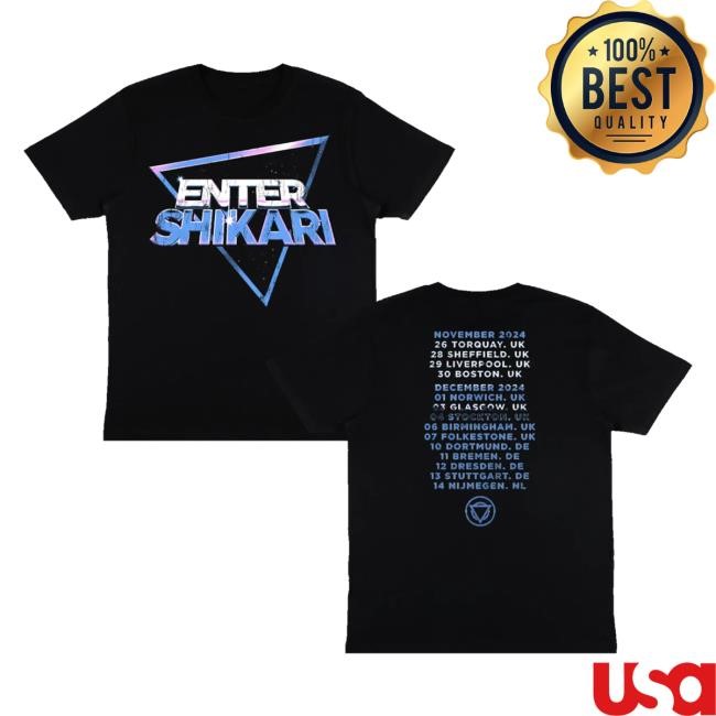 Official Enter Shikari Merch Space Chrome Tour T-Shirt