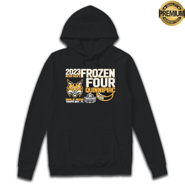 Official Quinnipiac Bobcats University Men’S Hockey 2023 Frozen Four shirt Official Quinnipiac Bobcats University Men’S Hockey 2023 Frozen Four Shirt