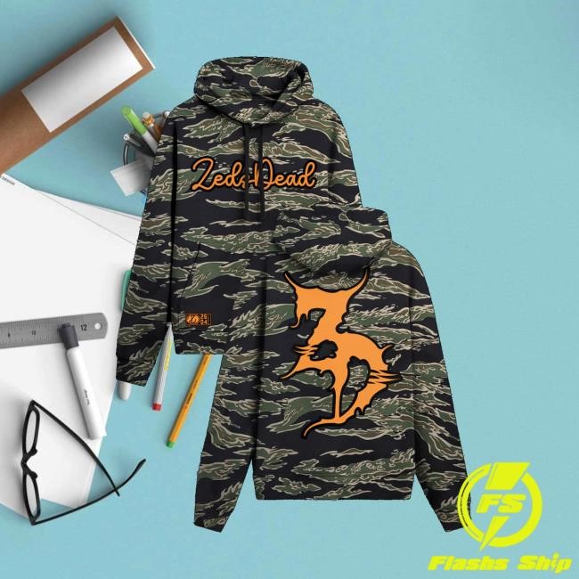 Zedsdead Store Zeds Dead - Eazy Tiger Premium Heavyweight Camo Crewneck Sweatshirt Zedsdead Store Zeds Dead - Eazy Tiger Premium Heavyweight Camo Shirt