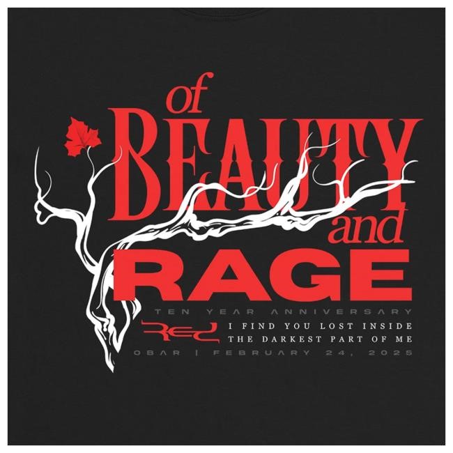 Official Red Merch Store Of Beauty And Rage Anniversary Hoodie