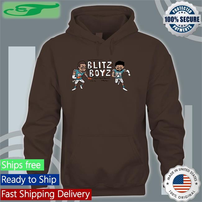 Finszone Store Jevon Holland And Brandon Jones Blitz Boyz T Shirt Miami Dolphins