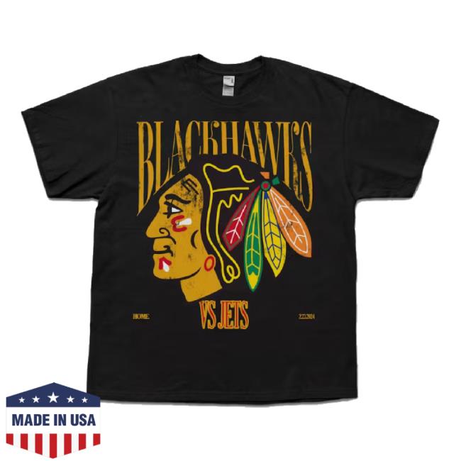 Trending Eventshop Merch Store Blackhawks Vs Jets Logo Hoodie Sweatshirt Eventshop