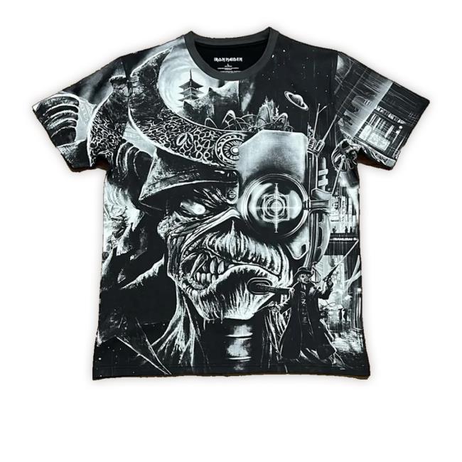 The Future Past Black And White All Over Print Shirt